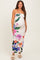 Peach Tropical Floral Strapless Maternity Maxi Dress
