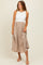 Beige Contrast Knit Top Sleeveless Midi Dress