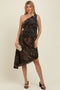 Moonlight One Shoulder Asymmetrical Maternity Midi Dress