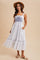 Ivory Cross Stitch Embroidered Maxi Dress