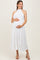 White Pleated Maternity Halter Dress