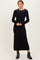 Black Faux Pearl Detail Off Shoulder Sweater Dress