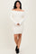 Ivory Off The Shoulder Knit Sweater Mini Dress