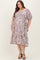 Cream Floral Smocked Maternity Plus Midi Dress