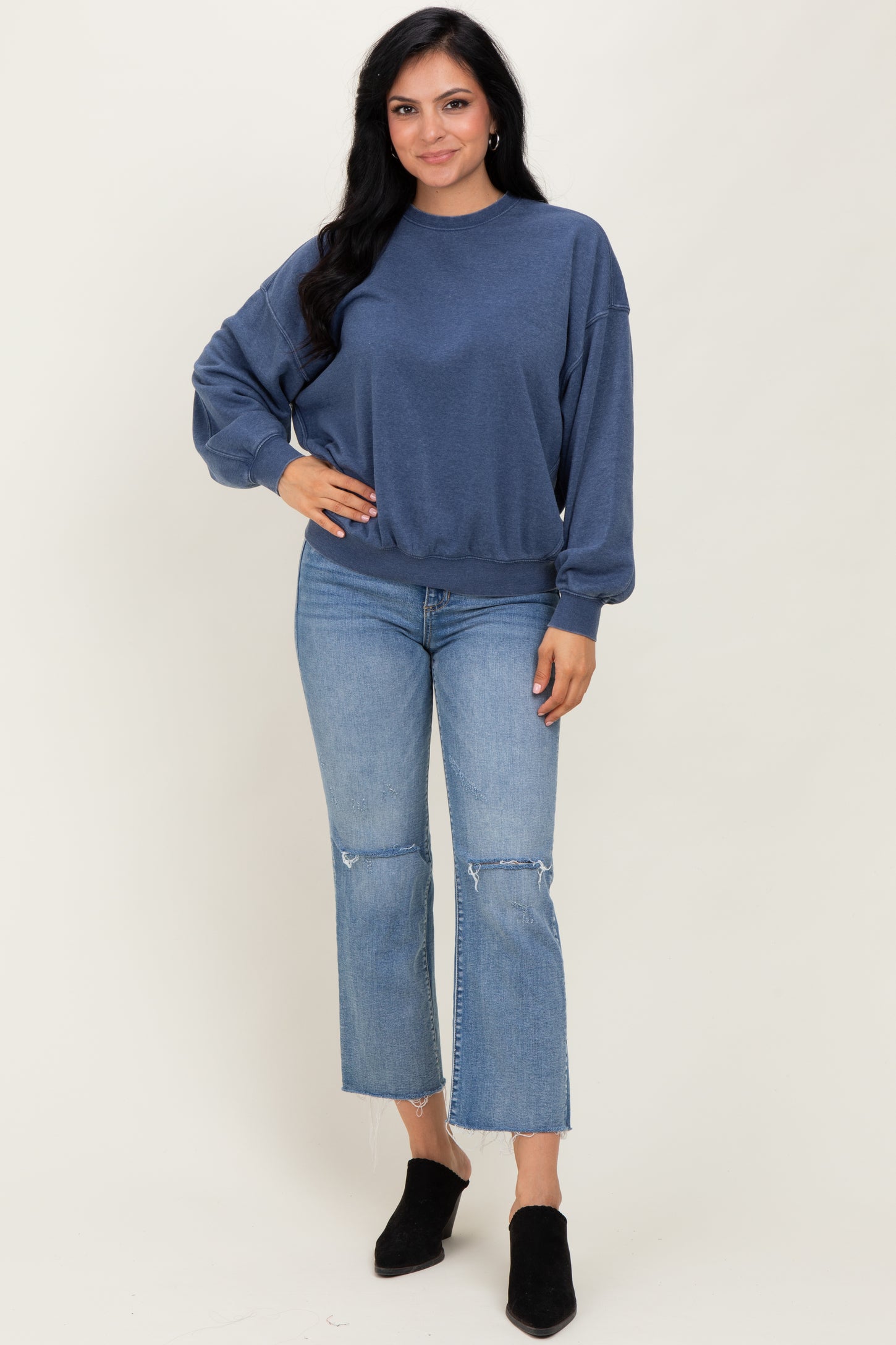 Navy Long Sleeve Sweatshirt