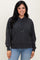 Black Drop Shoulder Long Sleeve Oversized Hoodie
