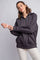 Charcoal Front Zipper Hooded Sweater