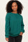 Forest Green Textured Rib Knit Pullover