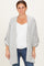 Heather Grey Oversized Cuffed Sleeve Cardigan