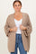 Mocha Oversized Cuffed Sleeve Cardigan