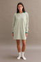 Mint Mineral Wash Oversized Sweatshirt Mini Dress
