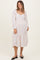 Cream Polka Dots Sweetheart Neck Maternity Midi Dress