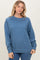 Denim Blue French Terry Vintage Wash Pullover