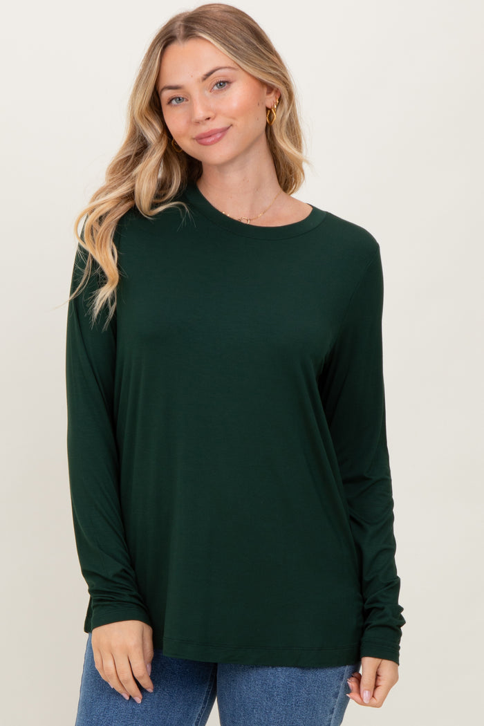 Forest Green Long Sleeve Top