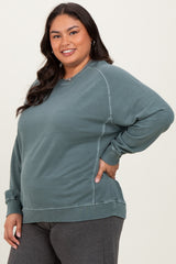 Jade French Terry Vintage Wash Plus Pullover