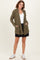 Olive Solid Ribbed Long Sleeve Open Front Pocket Cardigan