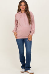 Navy Raw Hem Bootcut Maternity Jeans