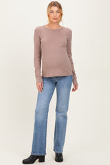 Blue Medium Wash Straight Leg Maternity Jeans