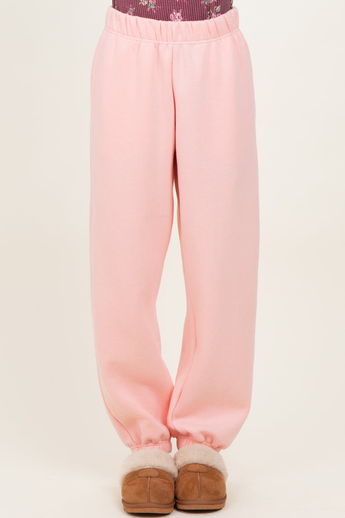 Light Pink Fleece Sweatpants