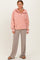 Beige Brushed Knit Flare Leg Pants