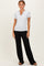 Black Brushed Knit Flare Leg Pants