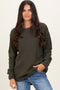 Dark Olive Knit Pullover Sweater