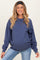Navy Fleece Crew Neck Relaxed Fit Maternity Sweatshirt