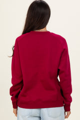 Burgundy Fleece Sweatshirt