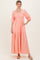 Light Pink Floral Smocked Puff Sleeve Maxi Dress