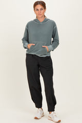 Dusty Jade Soft Fleece Pocket Hoodie