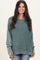Jade Washed Side Slit Oversized Sweater