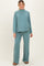 Jade Textured Rib Mock Neck Long Sleeve Pants Maternity Set