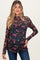 Black Floral Lace Long Sleeve Maternity Top