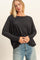Black Relaxed Fit Dolman Long Sleeve Top