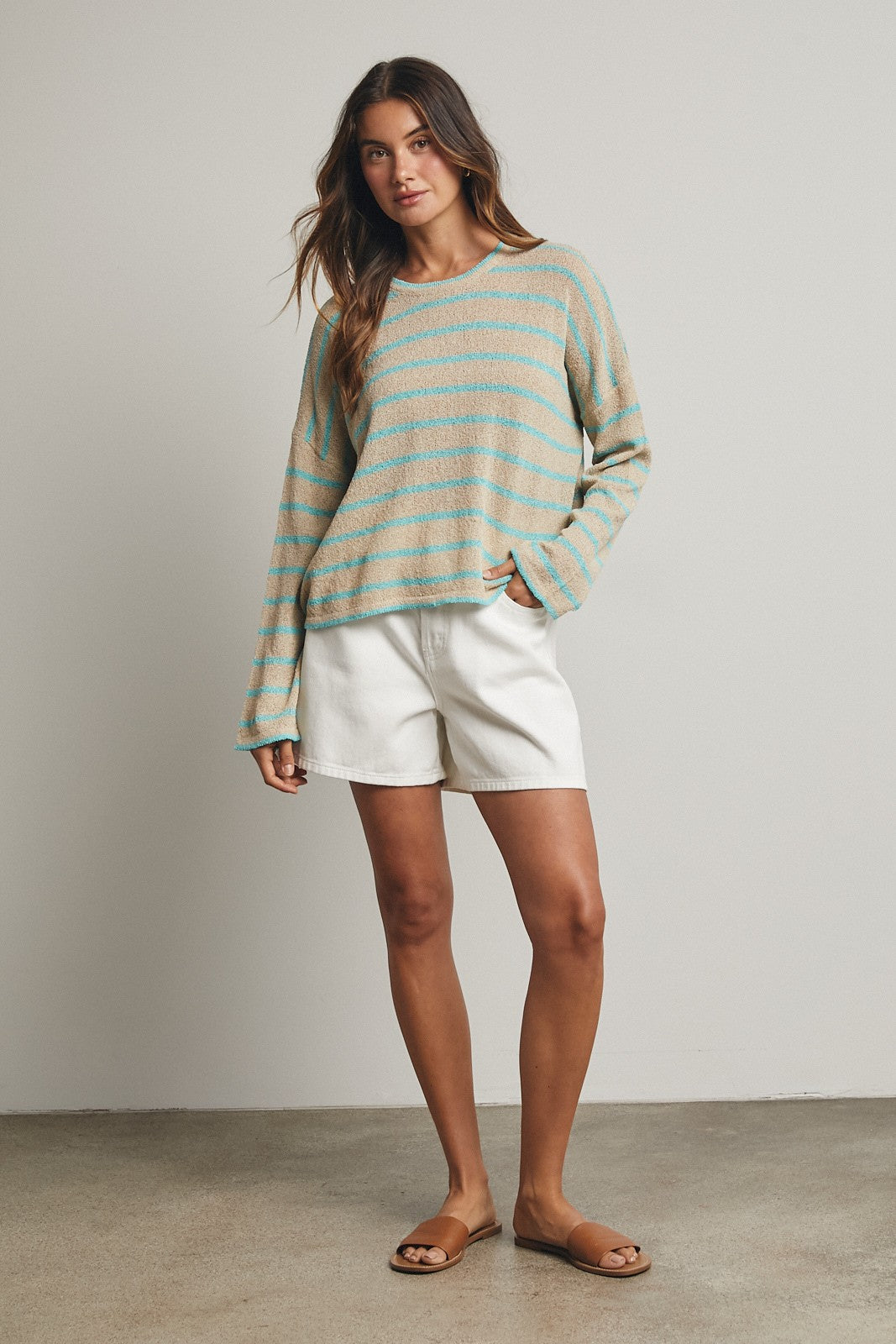 White Classic Maternity Denim Shorts