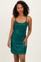 Green Sequin Sleeveless Mini Dress