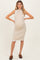 Oatmeal Ribbed Knit Mock Neck Sleeveless Maternity Midi Dress