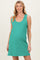 Green Striped Maternity Mini Tank Dress