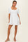 White Textured Puff Sleeve Dress
