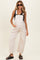 Ecru Barrel Leg Maternity Overalls