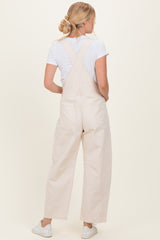 Ecru Barrel Leg Overalls