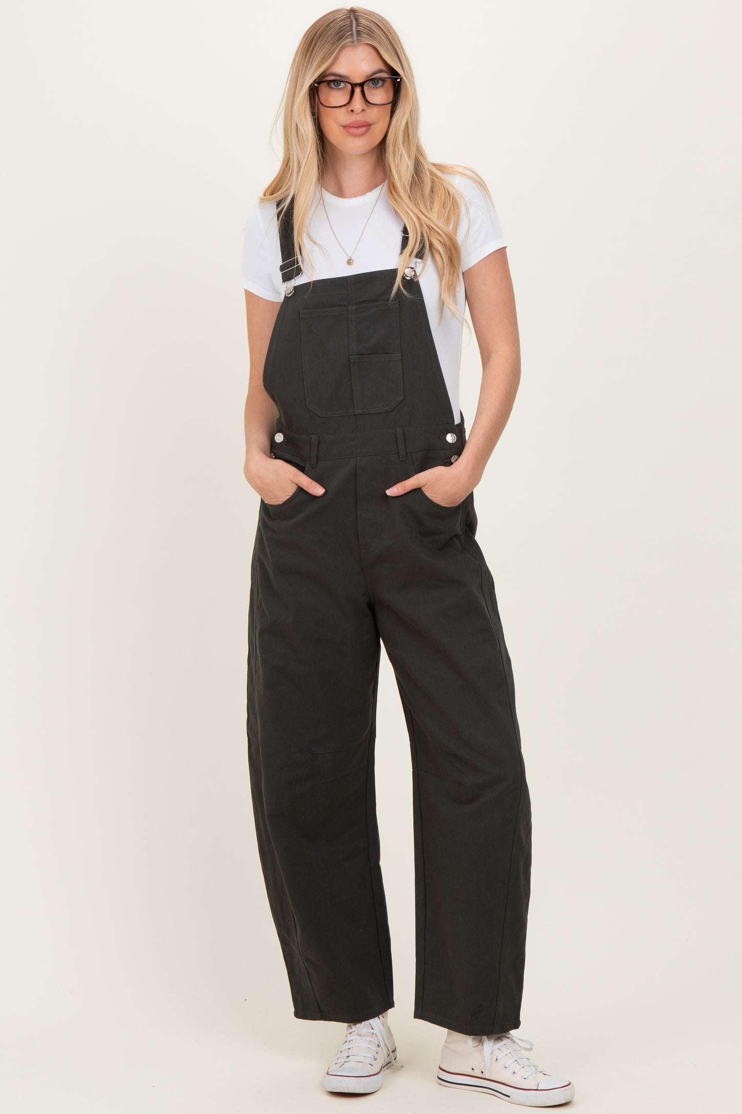 Charcoal Barrel Leg Overalls