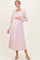 Blush Pink Relaxed Fit Long Sleeve Basic Maternity Dress