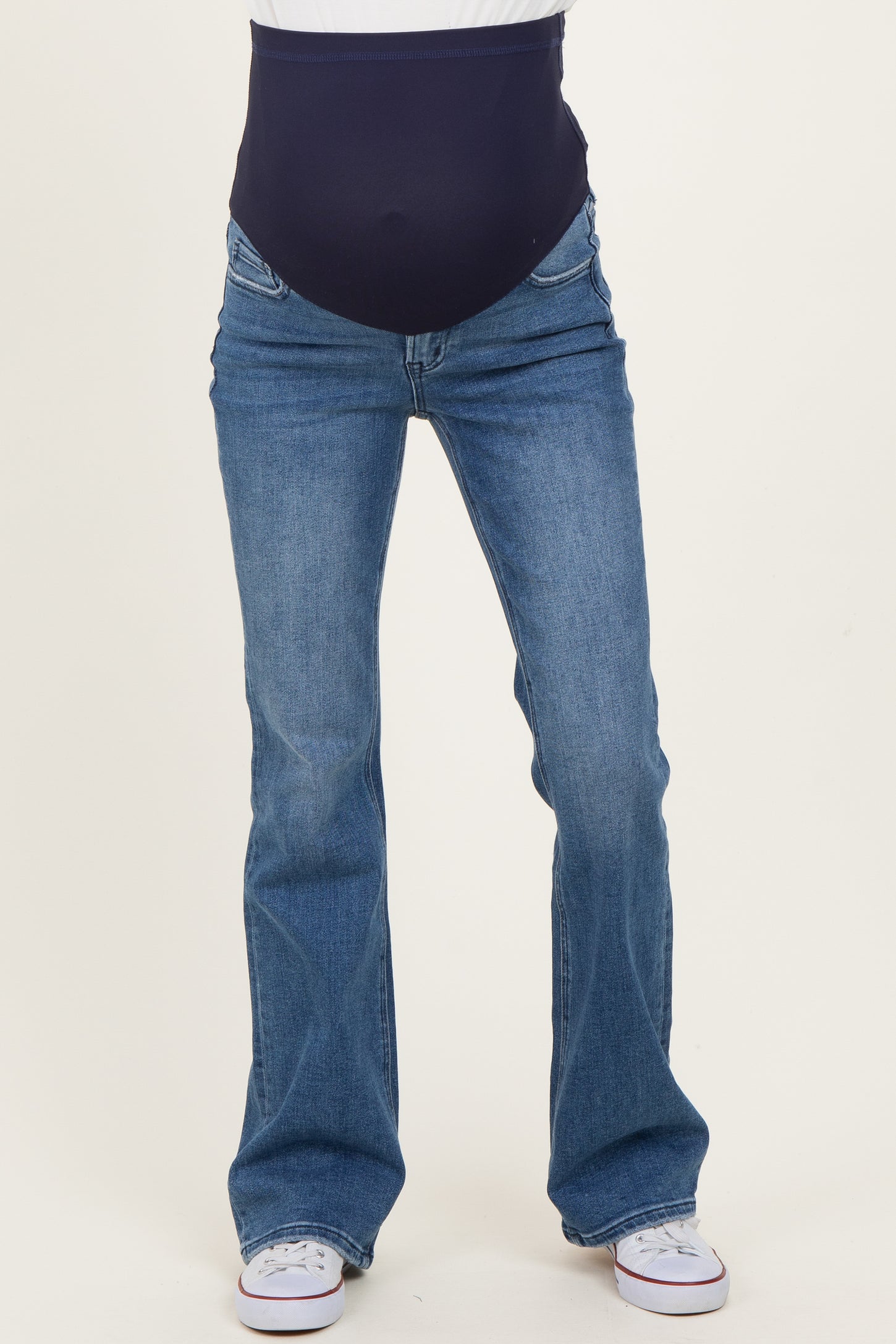 Blue Vintage Wash Bootcut Maternity Jeans