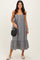Black Gingham Sleeveless Midi Dress