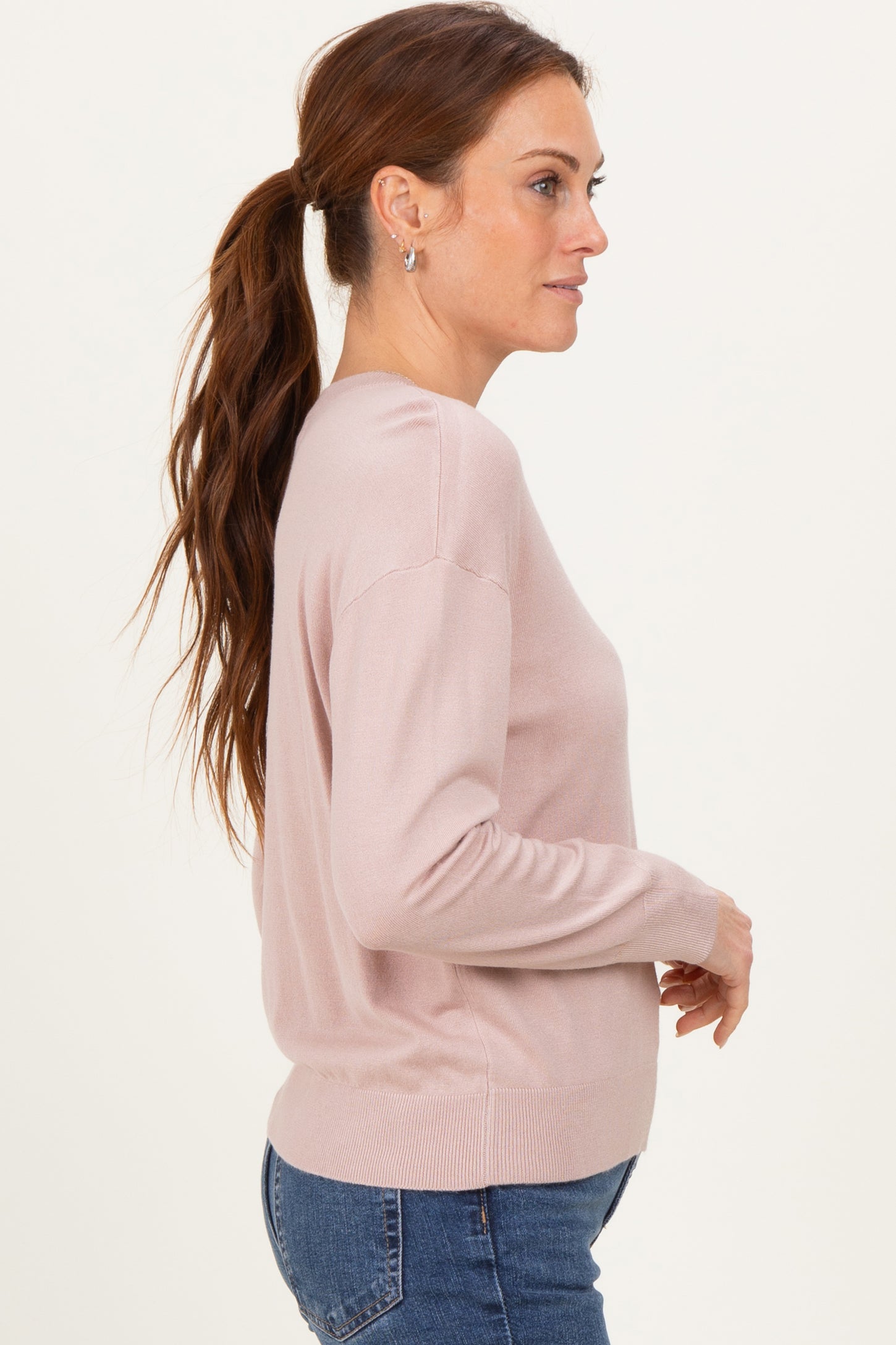 Blush Classic Crew Neck Sweater