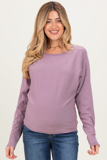 Violet Dolman Sleeve Maternity Knit Top