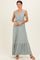 Sage Ribbed Sleeveless V-Neck Ruffle Tiered Maxi Dress