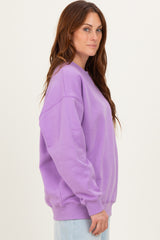Lavender Oversized Fleece Sweatshirt