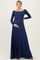 PinkBlush Navy Off Shoulder Maternity Maxi Dress